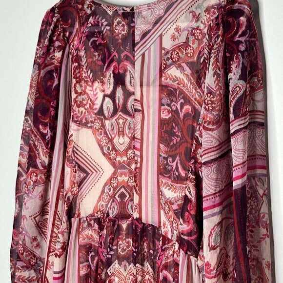 Ophelia Roe Floral Boho Dress Women's M Pink fairy grunge babydoll 70s flowy - Picture 11 of 16